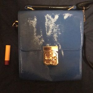 Bright blue crossbody bag